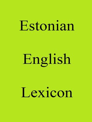 cover image of Estonian English  Lexicon